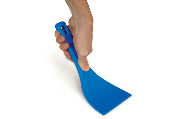 Spatola flessibile 12 cm  in materiale antiurto colore azzurro