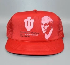 Indiana Hoosiers Coach Bobby Knight Vintage Trucker Snapback Cap Hat
