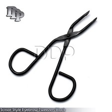 Scissor Style Eyebrow Tweezers Black Hair Removal