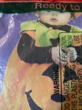 NIP Plush Pumpkin Baby Pullover  Hat Halloween Costume - Size Small