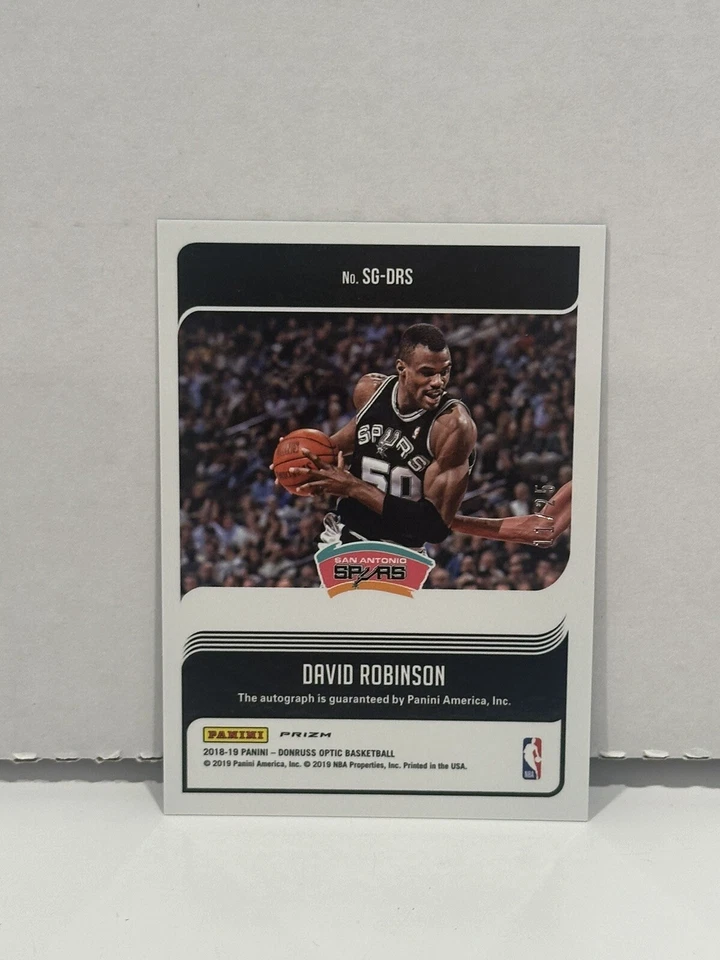 Panini Donruss Optic Signature Series 2018-19 azul Prizm David Robinso automático/25 Foto 4 de 4