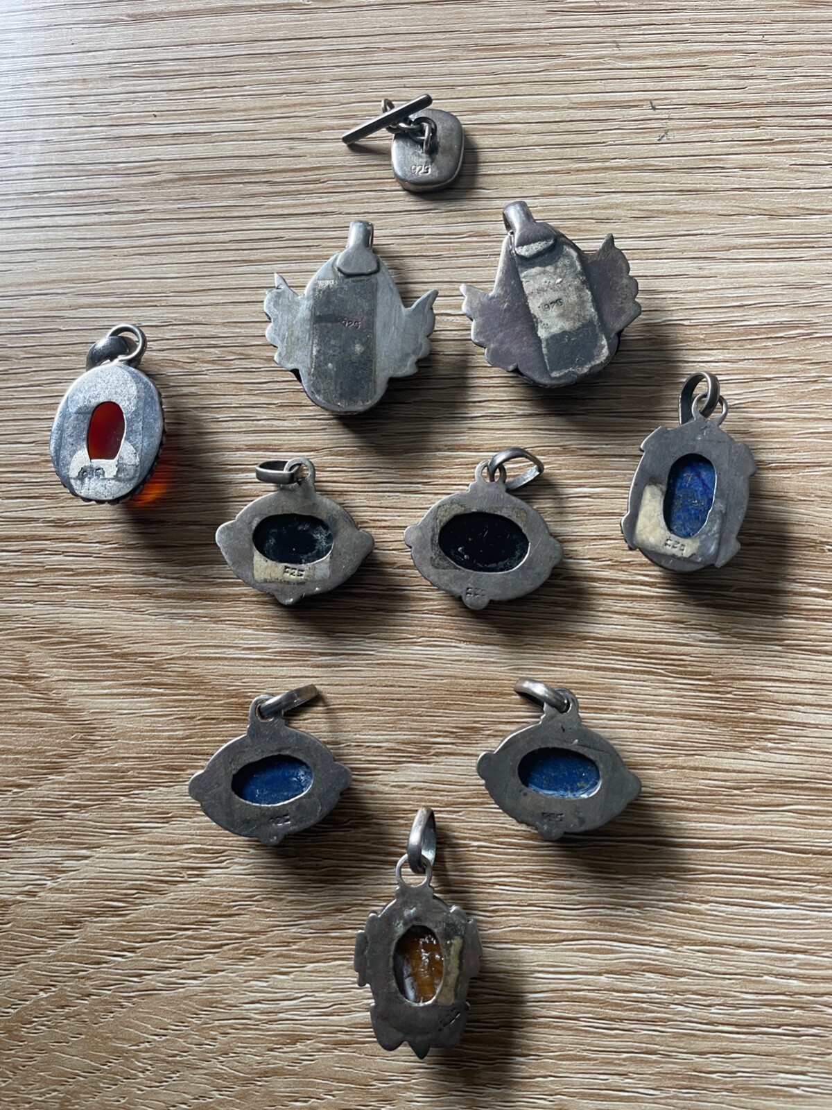Bulk Lot Gemstone 925 sterling silver pendants eBay