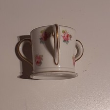 Antique tyg small 3 handled Royal Crown Derby floral Late 1800's early  1900's 