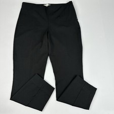 Everlane Black Side Zip Stretch Cotton Work Pants Womens 12 High Rise Tailored