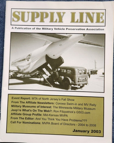 Supply Line Magazine January 2003, A Publication of the Military Vehicle.