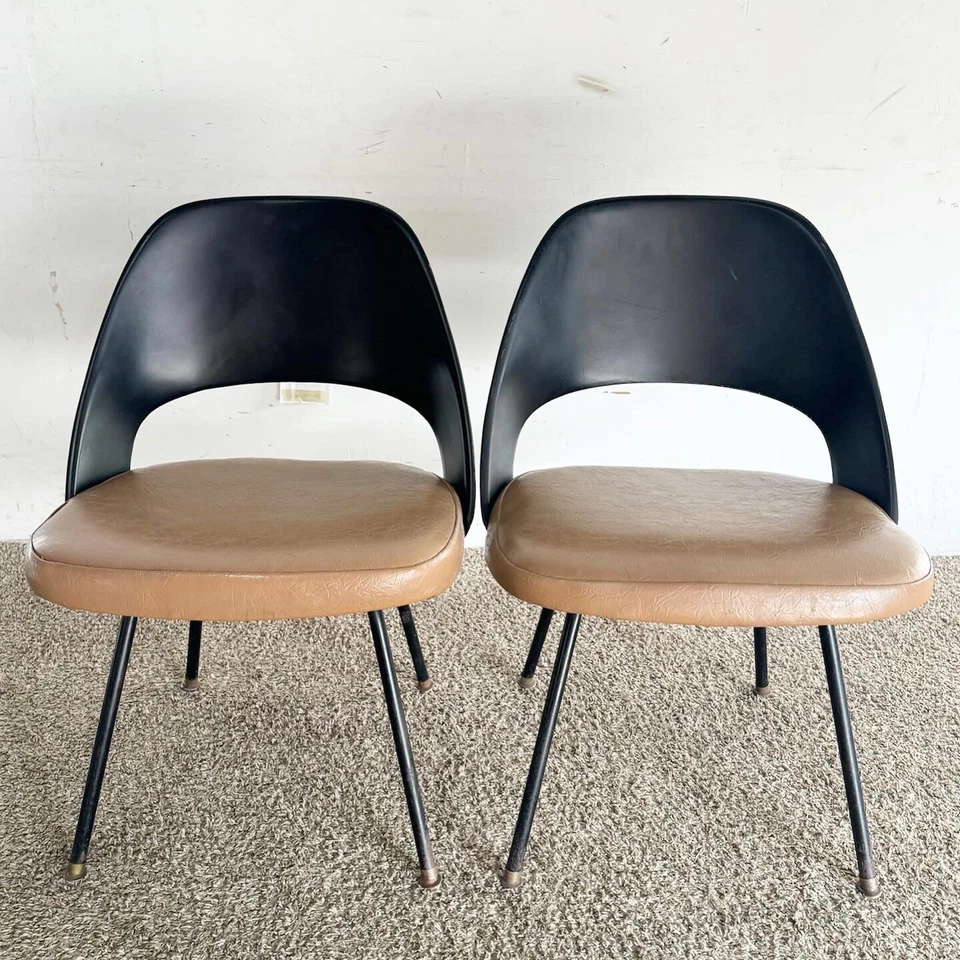 Mid Century Modern Eero Saarinen Model 42 Style Dining Chairs - Set of 4 - Image 2 of 4