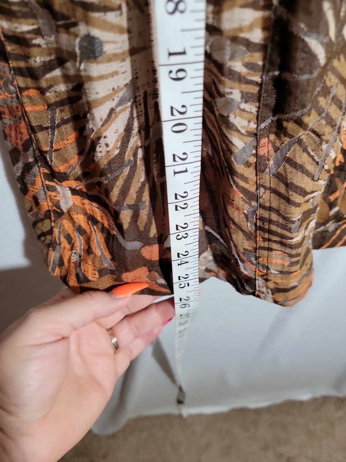 Ruby Rd Womens Blouse Brown/Orange Button Up Pock… - image 6