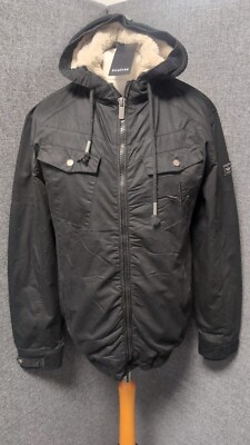 Firetrap Double Layer Jacket Black UK XL RRP £100 LN141 MM 05