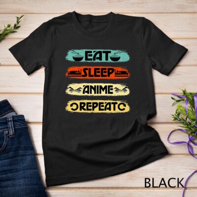 Eat Sleep Anime Repeat Ramen Kawaii Japanese Manga Lovers T-Shirt Unisex T-shirt