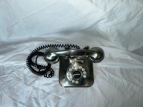 VTG Home Biurko Telefon Grand Phone Szczotkowany metal Przycisk DZIAŁA LATA 90. - Zdjęcie 2 z 6