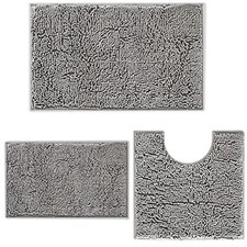 Bathroom Rugs, Bathroom Rug 16" x 24"  20" x 32" 20" x 20" U shape Light Grey