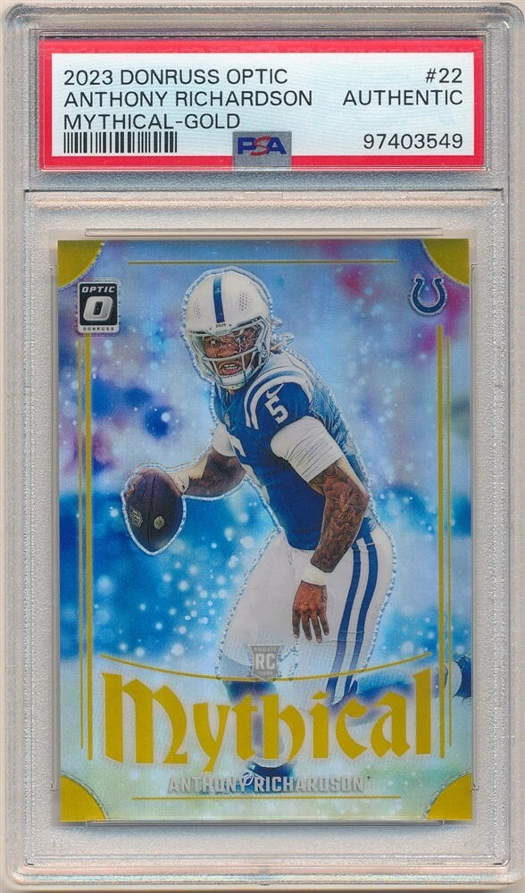 Anthony Richardson Panini Donruss Optic Mythical #22 Gold