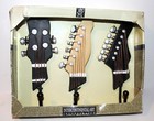 New GUITAR HEAD 3D Resin WALL HOOKS Set of 3 Decorative Hanging Racks GCG Studio — photo 1