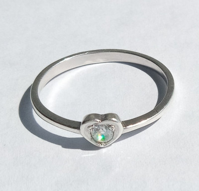 Vintage Beautiful Ring White stone Sterling Silver 925 Women's Jewelry size 9.25