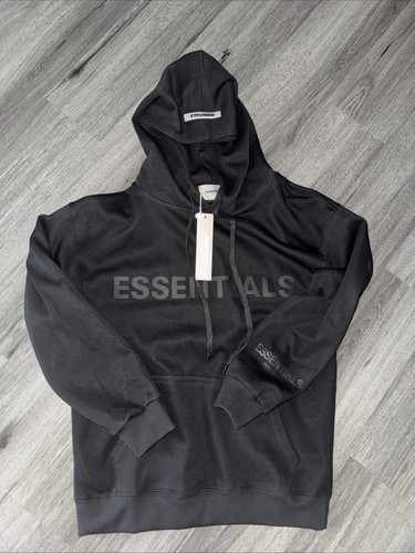 Authentic Fear of God Essentials Hoodie Black Size Small S NWT