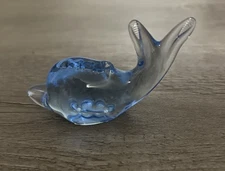 Hand Blown Glass Dolphin Figurine 1.5”