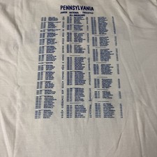 Pennsylvania Freestyle Wrestling All Americans List 1971 To 1993 VTG T Shirt L