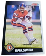 1991 Score Vance Johnson #563 Denver Broncos NFL Football Card (C2