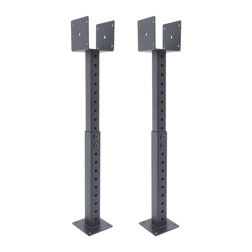 2 pièces supports de support de pergola robustes supports de support de poutre en bois réglables - Photo 8/15