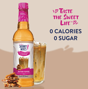 Skinny Mixes - Butter Toffee Sugar Free Syrup - 0 Calories, 0 Carbs & Keto