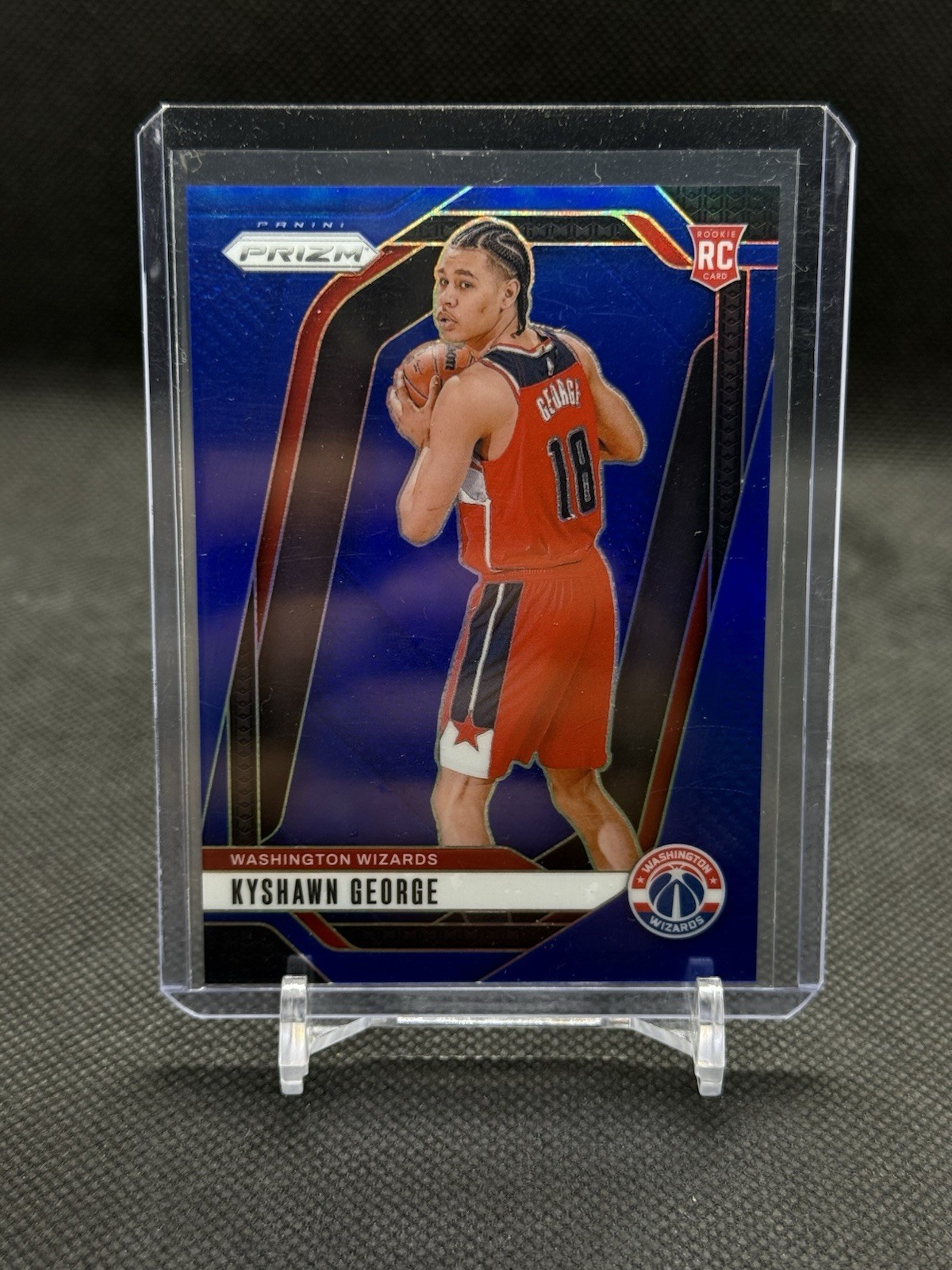 2024-25 Panini Prizm Kyshawn George Blue Prizm /199 RC #257