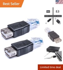 Dual 2-In-1 Ethernet to USB Converters - RJ45 to USB for ADSL Modems  Routers