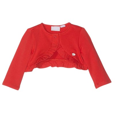 Chicco Baumwollbolero für Mädchen, rote Strickjacke 62 