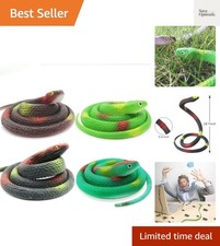 Rubber Snakes to Keep Birds Away,4 Pieces 29 Inch Realistic Rubber Snakes, Pr...