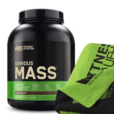 (18,68 EUR/kg) Optimum Nutrition Serious Mass 2727g Weight Gainer + Handtuch