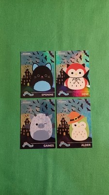 2025 Panini Squishmallows Halloween Foil Lot Of 4 Eponine Demi Gaines & Alder 