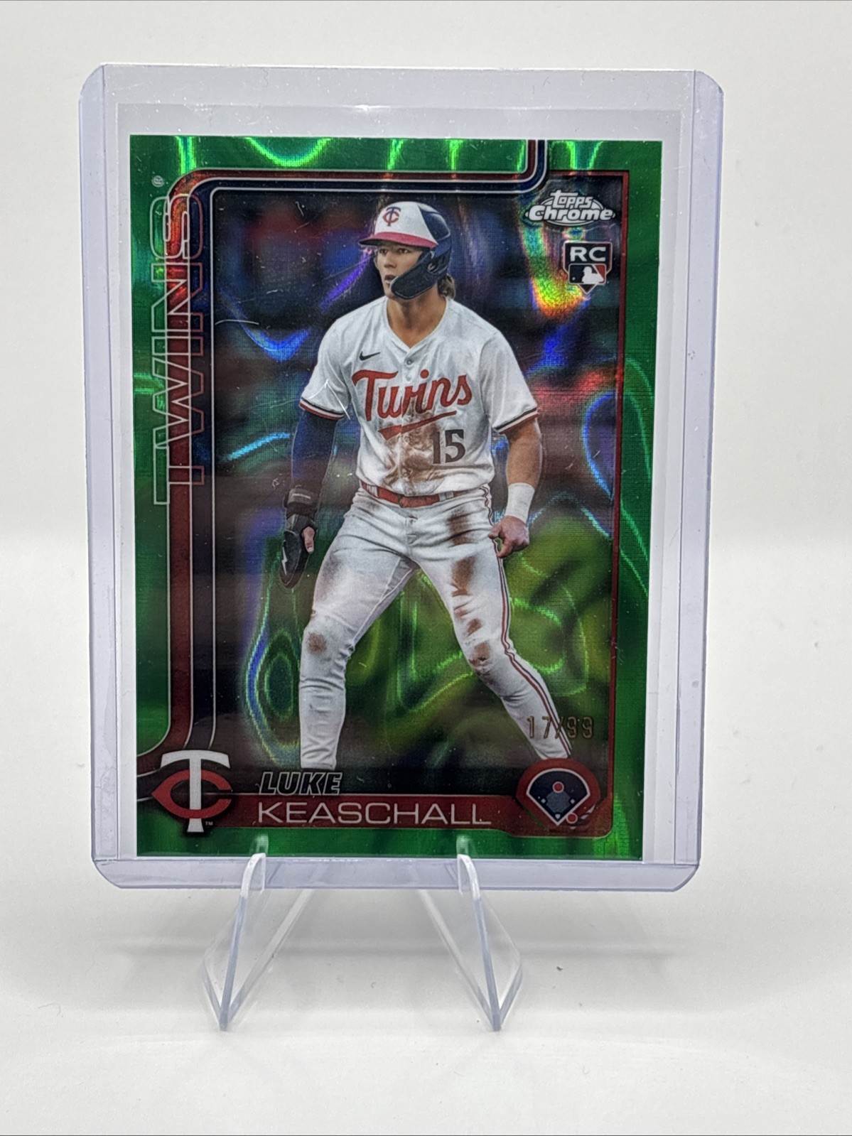2025 Topps Chrome Update - Luke Keaschall #USC106 Green Refractor /99 (RC)