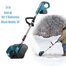 Cordless Snow Blower 800W Battery Power Snow Shovel w/37"-50" Adjustable Handle
