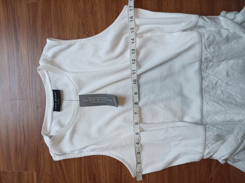 LANE BRYANT Dress Plus Size 18 Lace White Sleeveless NWT Beach Summer - Afbeelding 8 van 10
