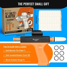 Ergonomic Mosquito-Killing Non-Toxic Mess-Free Finger-Sling Salt Blaster Bug Gun