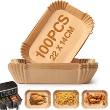 100pack Air Fryer Paper Liners Disposable Non Stick Baking Parchment for Ninja