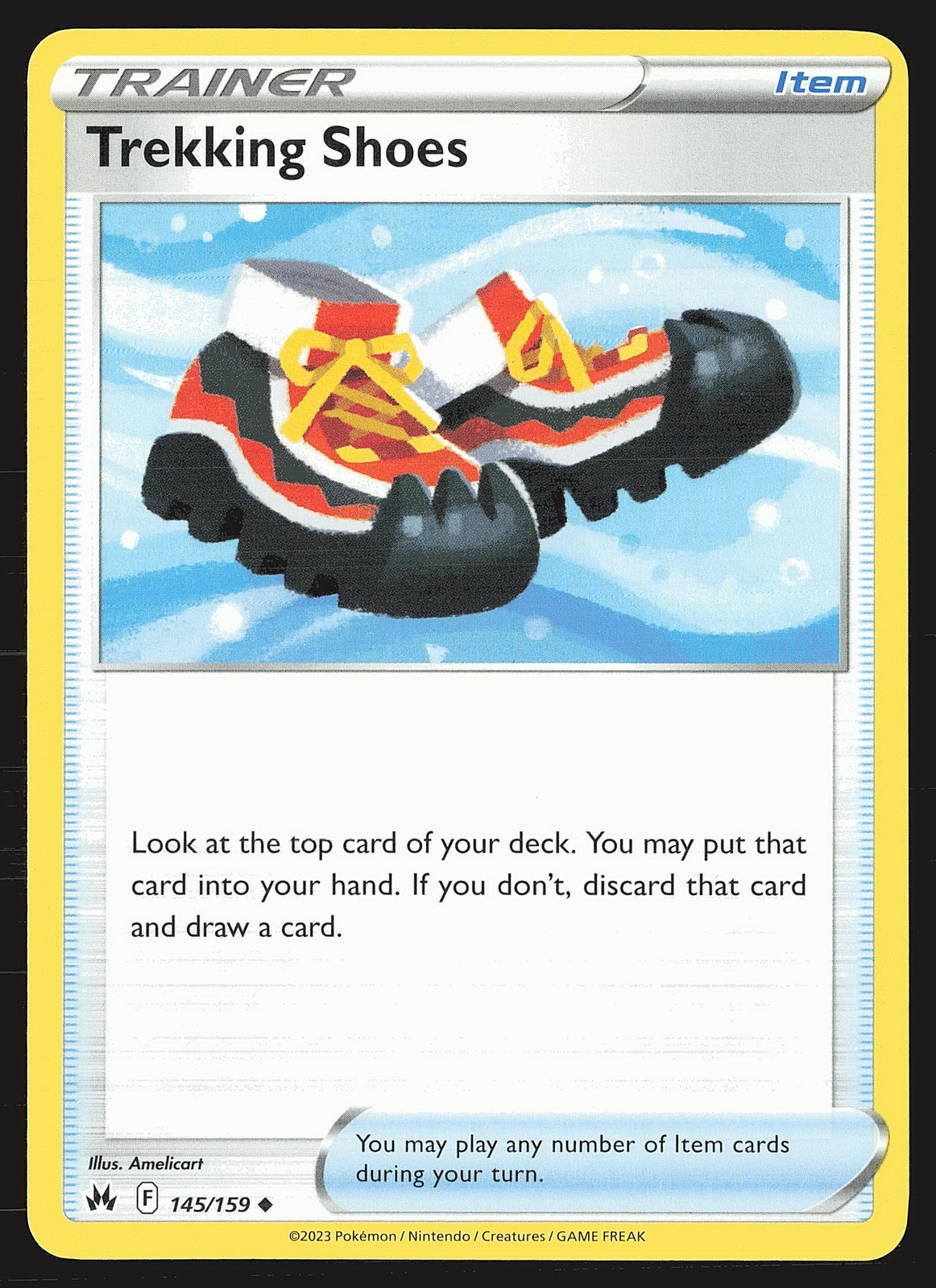 Crown Zenith Trekking Shoes #145/159 Uncommon Pokemon Card