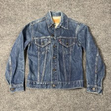 Vintage Levi's Jacket Mens S Blue Denim Trucker Jean Button Front USA Made