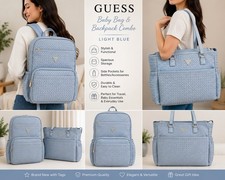 Guess Baby Bag Backpack Combo Set Light Blue Brand New