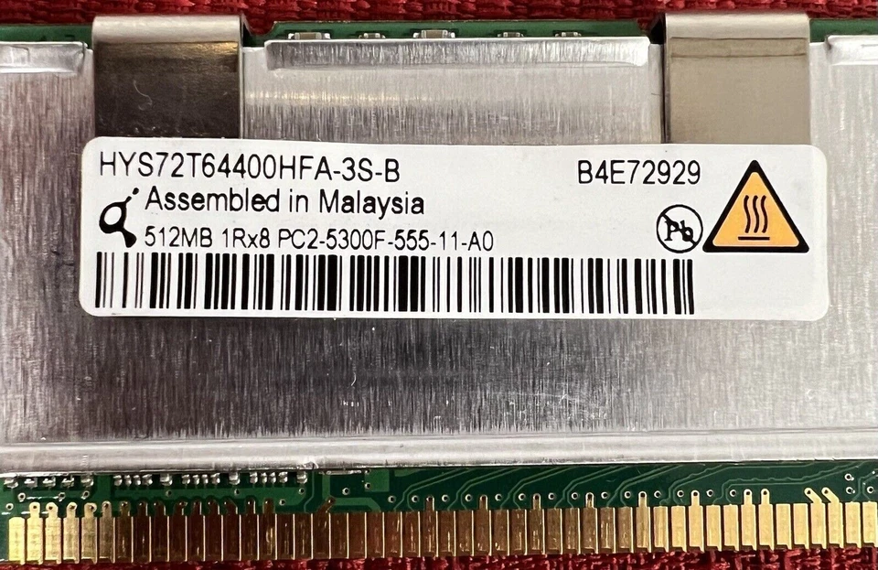 HP 398705-051 512MB 1Rx8 PC2-5300F-555-11-A0 FBD DDR2-667. - Image 2 of 4