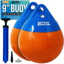 Boat Buoy Float, 9" or 12" Round, Small Mooring Buoy Ball, Anchor Ball, Dock ...