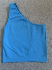 Blue One Shoulder Tank Top Size Small Primark