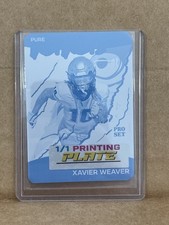 Xavier Weaver 2024 Leaf Football 1/1 Printing Plate