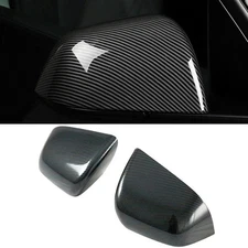 For 2020-2024 Tesla Model Y Add-on Real Carbon Fiber Side View Mirror Covers Cap