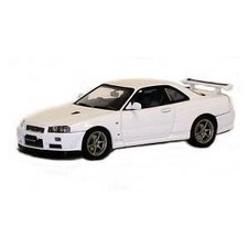 AUTOart1999 Nissan Skyline Gtr R34 V Spec II Diecast Car Model 1/43 White