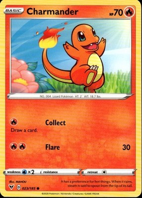 Charmander Common SWSH04: Vivid Voltage 023/185 NM