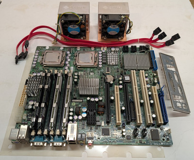 Supermicro X7DAL-E Motherboard Dual Intel Xeon E5345 2.33GHz 4GB RAM Cables Fans