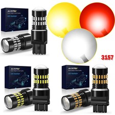 2pc 3157 Drl 48-smd Led Light Driving Daytime Running 4114 Bulbs Whiteredamber