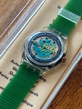 Unused Swatch Earth Summit '92 Automatic watch with case