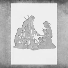 Native American Stencils & Silhouettes - 29 reusable Designs by StencilAir