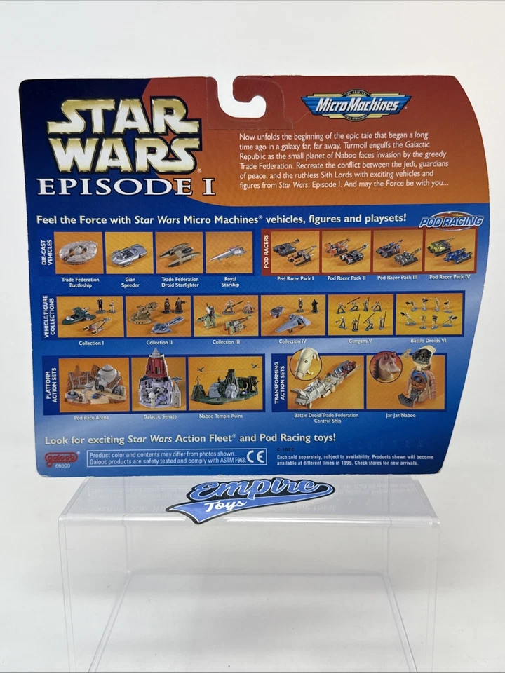 Episodio 1 Colección I Star Wars Micro Máquinas Galoob 1999 Sellado Anakin Foto 2 de 2